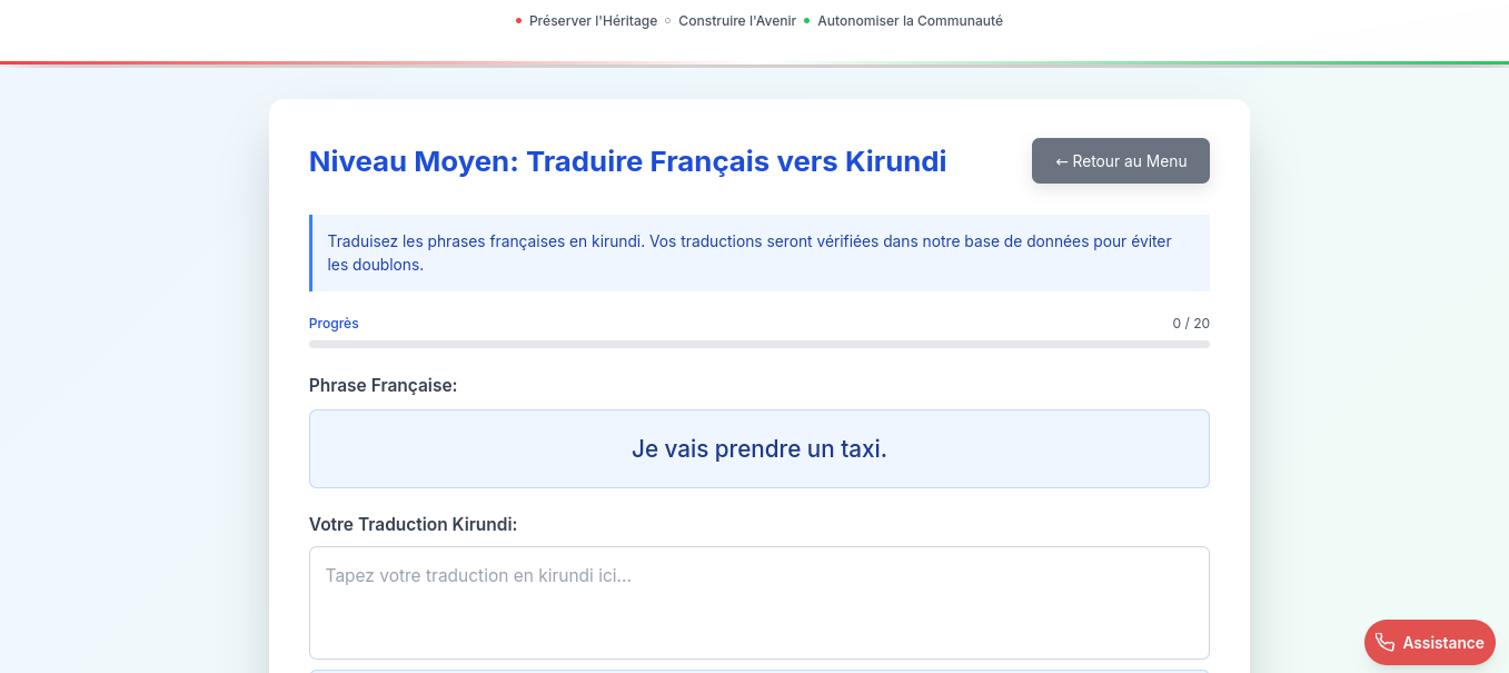 Kirundi AI Ecosystem - Contribution App