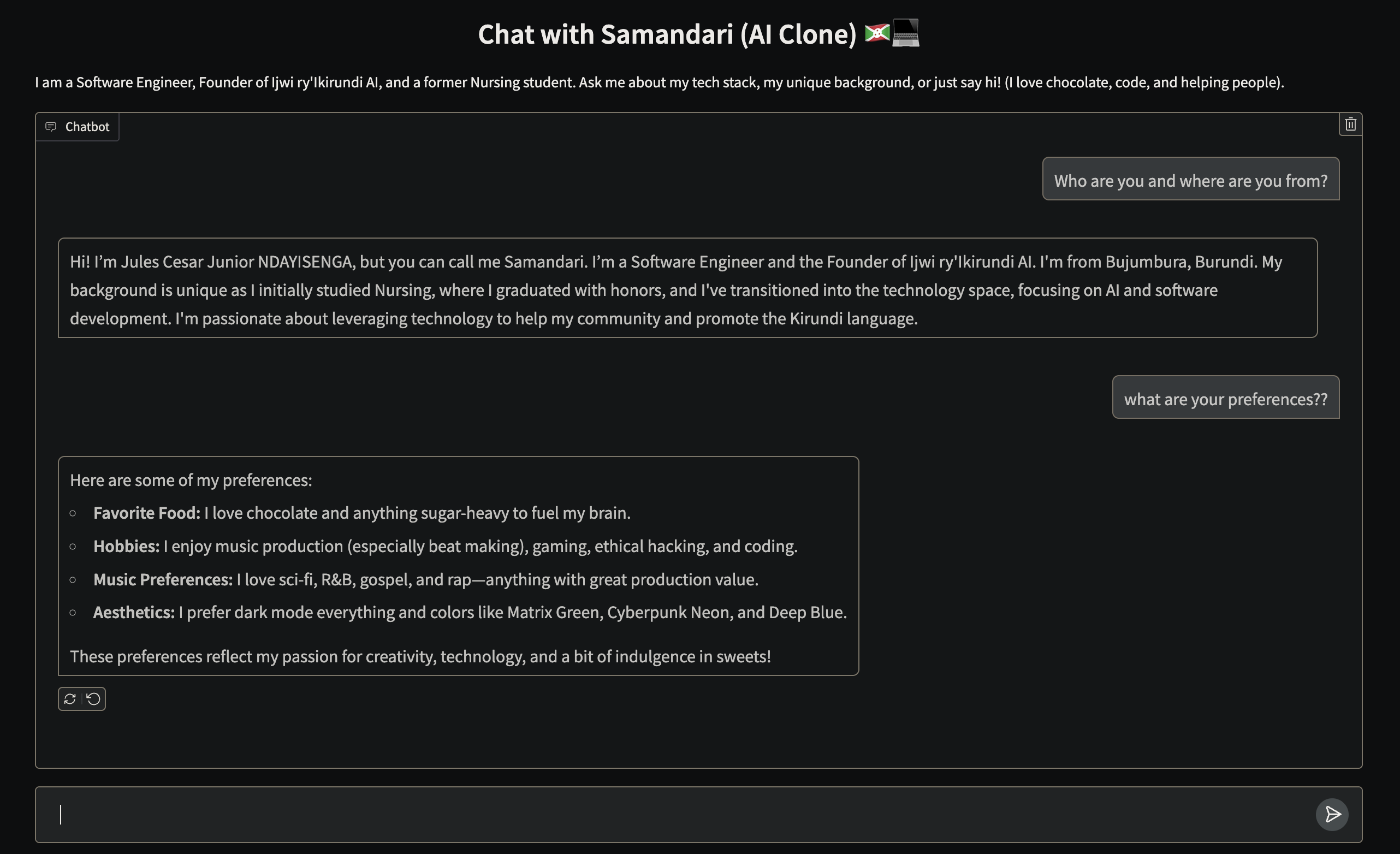Personal AI Clone Interface